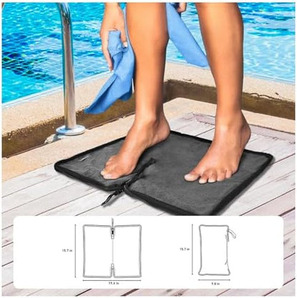 Ultac wet bag open flat showing microfiber drying mat surface