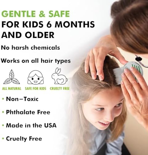 Close up of the non toxic botanical ingredients on the Head Hunters Lemon Heads daily repellent spray packaging.
