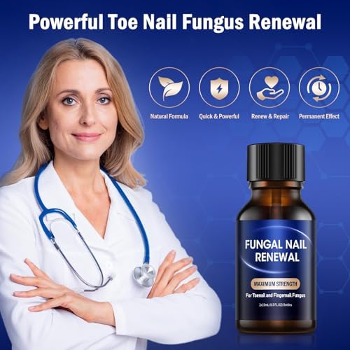 Before and after comparison showing nail renewal and clarity improvement