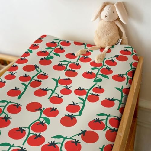 ZoUbqchY fitted nursery sheet installed on a contoured changing mat