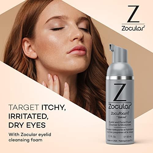 Zocular ZocuFoam 50ml bottle showing okra-based Zokrex technology