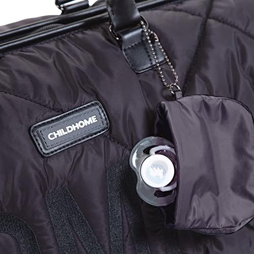 Childhome large diaper bag side profile and handle detail