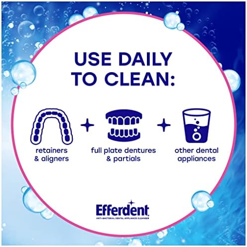 Efferdent daily retainer and aligner cleaning tablets imported from USA