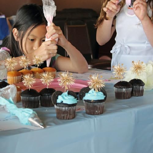 Gyufise gold firework toppers on a party dessert platter