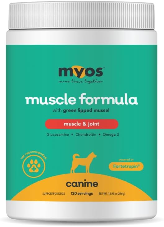 MYOS Canine Muscle and Joint structural support formula for active pets.