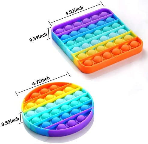 Silicone stress relief bubble toys being pressed by a hand for anxiety reduction