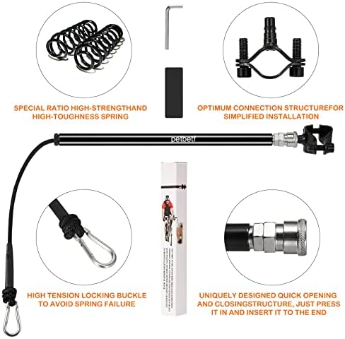 Petbetf dog bike leash shock absorbing spring detail