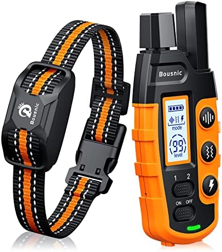 Bousnic training collar receiver on dog
