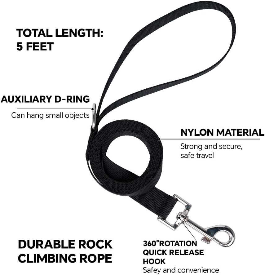 Entire contents of the skmeditec pet kit including one large black mesh harness and one durable nylon lead.