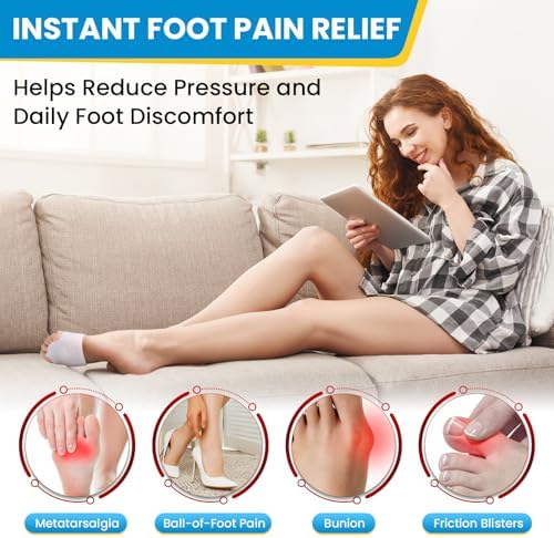 Silicone gel ball of foot cushions with breathable ventilation holes