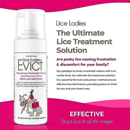 Lice Ladies EVICT enzyme-based mousse for super lice removal