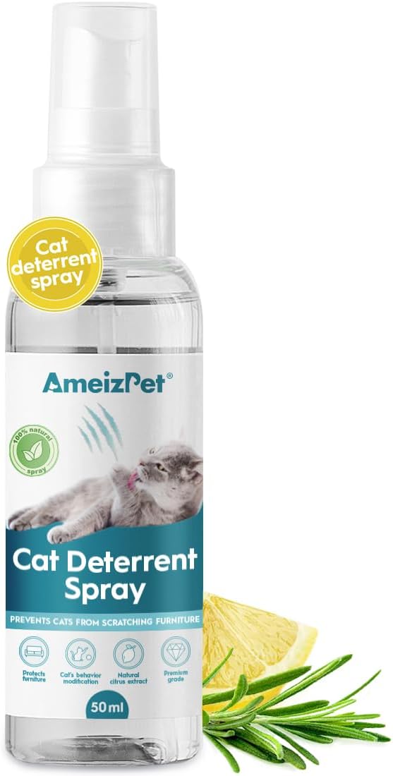 AmeizPet premium transparent formula spray bottle for indoor cats