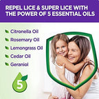 Lice Shield bottle showing natural rosemary and citronella ingredients
