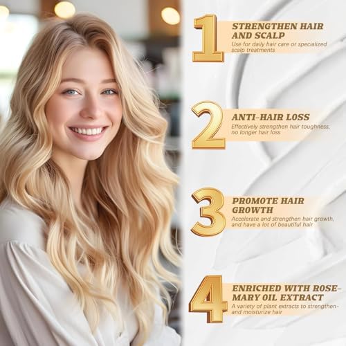 Model showing healthy voluminous hair after using plant extract shampoo