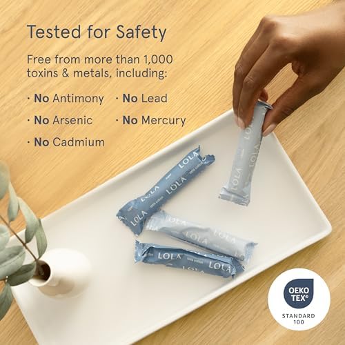 Organic cotton core and string detail of LOLA feminine hygiene product
