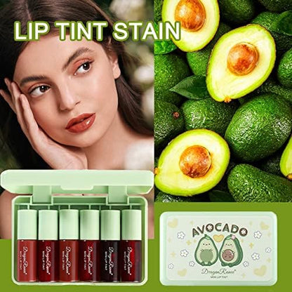 6 Colors Lip Tint Stain Set, Korean Lip Gloss, Mini Liquid Lipstick, Lip Tint Set, Lip Stain Long Lasting Waterproof, Non-Stick Cup, High Pigment, Cute Stuff, Lip Makeup - Image 4