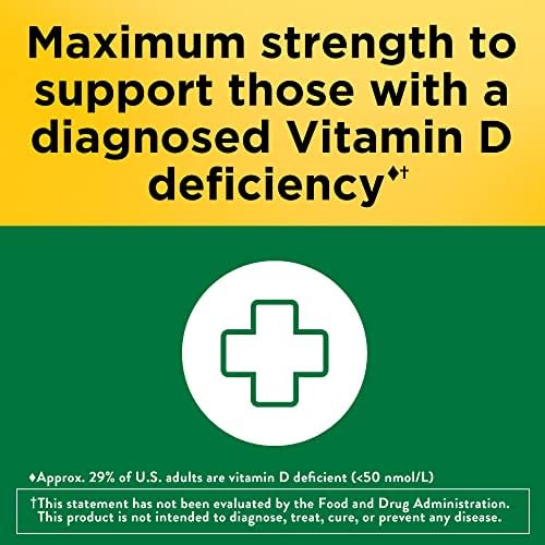 Nature Made Vitamin D3 60 softgels bottle side view