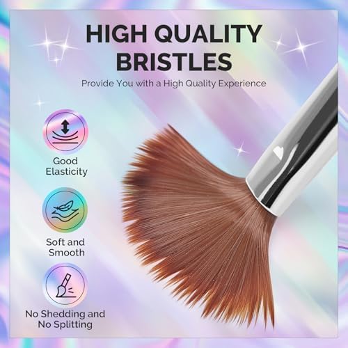 Close up of MelodySusie professional synthetic nail brush bristles.