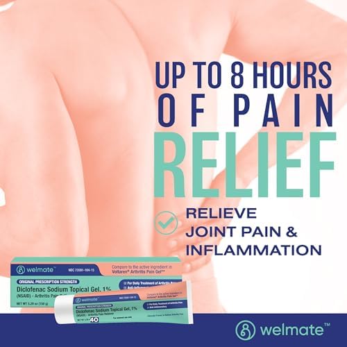WELMATE arthritis pain reliever packaging showing active ingredient details and application instructions