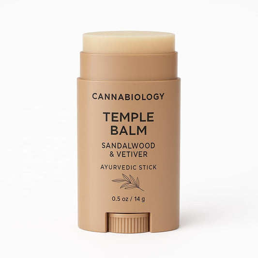 Girdhari Essence of Divine Temple Balm Sandalwood and Vetiver stick front view for Ayurvedic wellness.