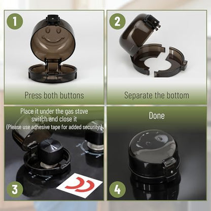 Black heat resistant oven knob covers for baby proofing
