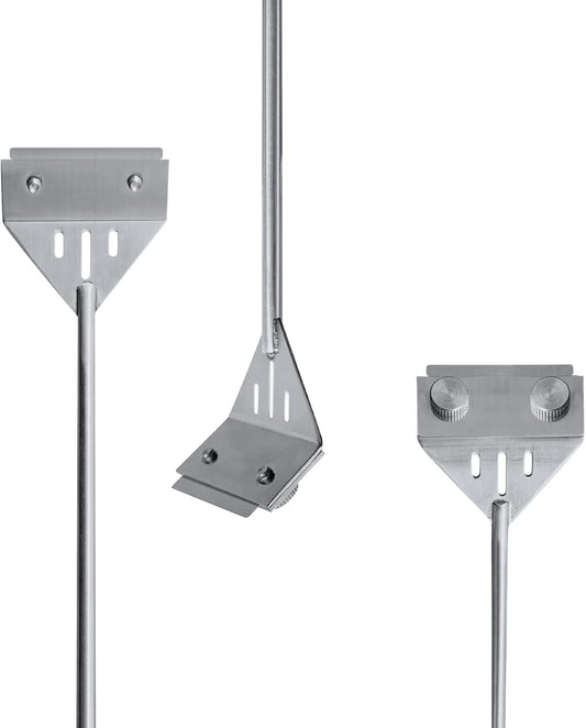 Hollow scraper head with water flow holes minimizing resistance during aquarium glass maintenance.