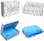 Top down view of the padded baby shopping cart cover