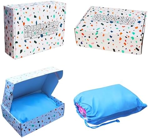 Top down view of the padded baby shopping cart cover