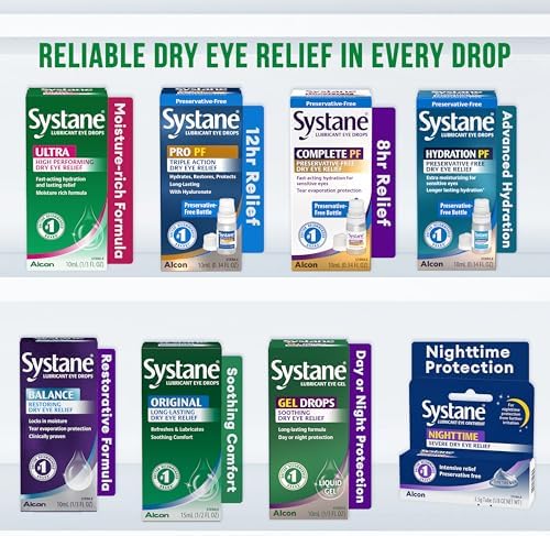 Side view of Systane Ultra box showing Alcon brand authenticity.