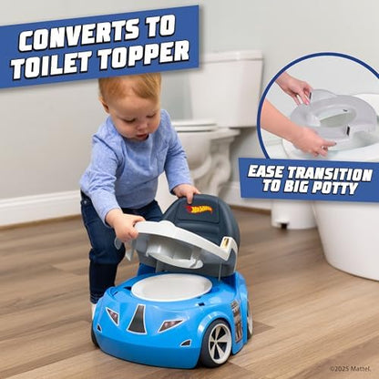 Detachable potty training seat ring removed from base