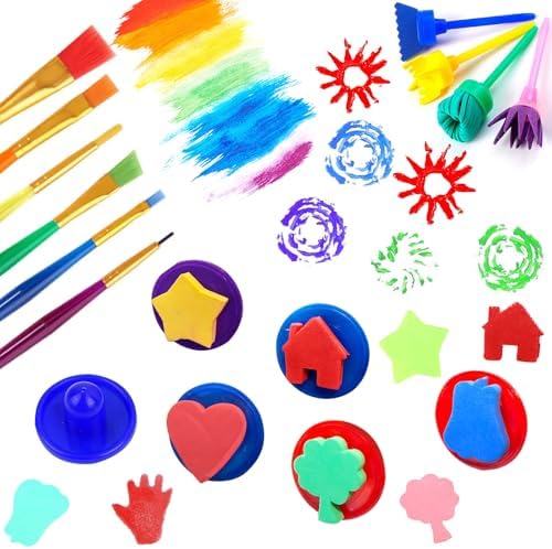 Fine motor skills development painting kit for preschool children featuring safe EVA handles
