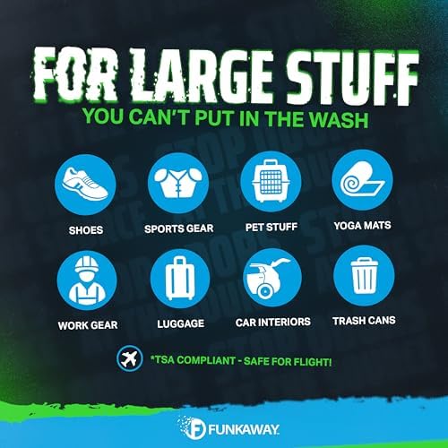 Compact FunkAway spray for eliminating smoke and sweat smells