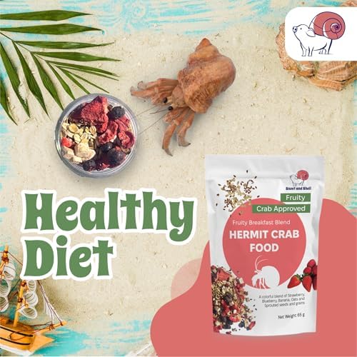 Technical Precision Snout And Shell Natural Hermit Crab Food packet back label