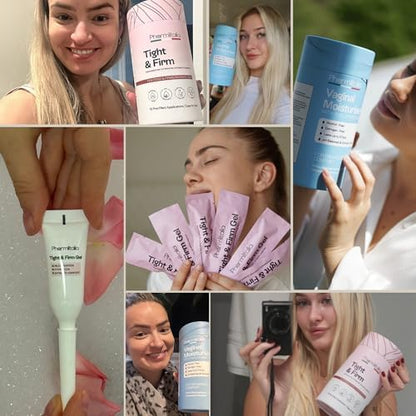 Authentic Pharmlitalia feminine care gel for dryness and firmness support.