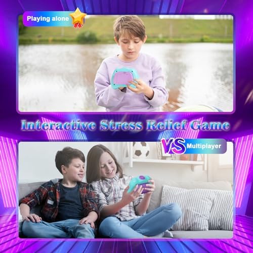 AOTIBO quick push handheld puzzle console packaged carefully inside its colorful retail gift box.