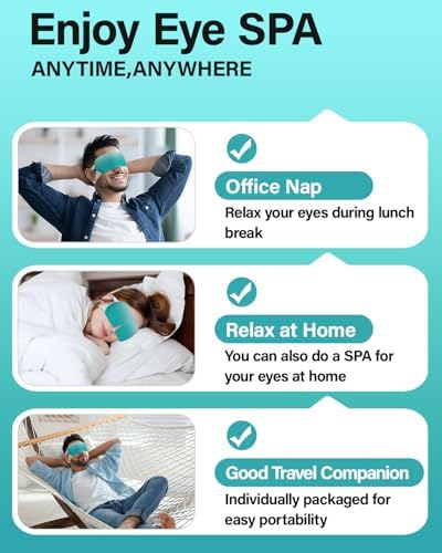 Comparison of the steam eye mask before and after activation for moist heat therapy.