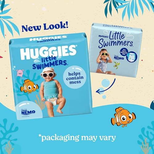 Huggies Little Swimmers swim pants showing reclosable side tabs