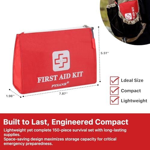 Compact PYSANR medical bag with reflective cross symbol for travel