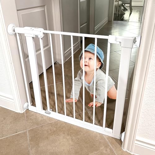 No drill baby gate extender pad preventing scratches on interior paint