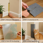 Replacing a worn out cat tree post by wrapping the self adhesive beige mat around the cylinder