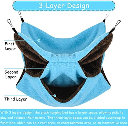 Soft arctic fleece material detail of pet hammock