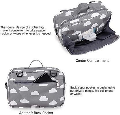 Interior compartments of Momigo diaper organizer bag