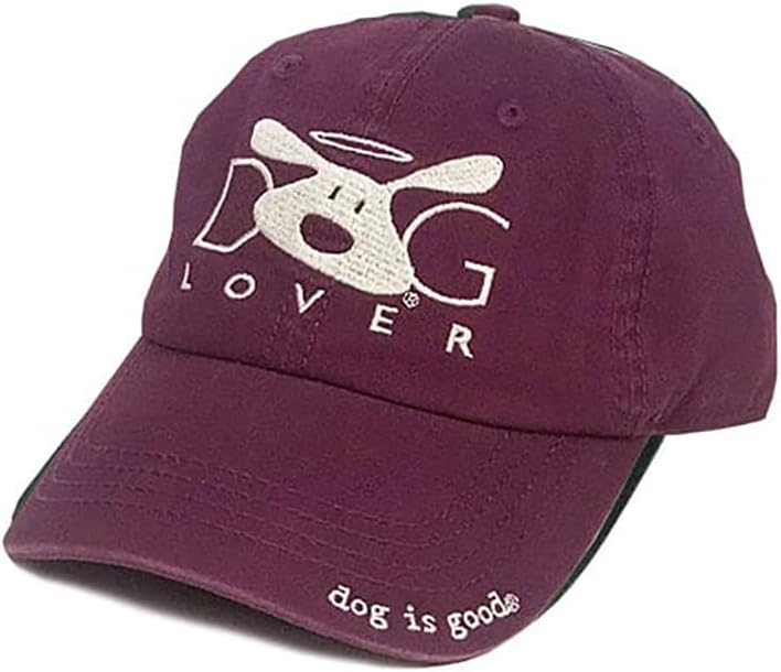 Sage green Dog Is Good baseball cap worn by model