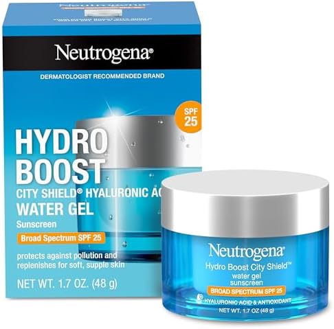 Neutrogena Hydro Boost City Shield Water Gel front view with SPF 25 label.