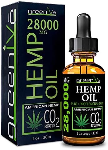 GreenIVe hemp oil dropper bottle close up