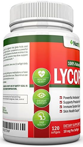 NutriONN Lycopene antioxidant supplement capsule close up