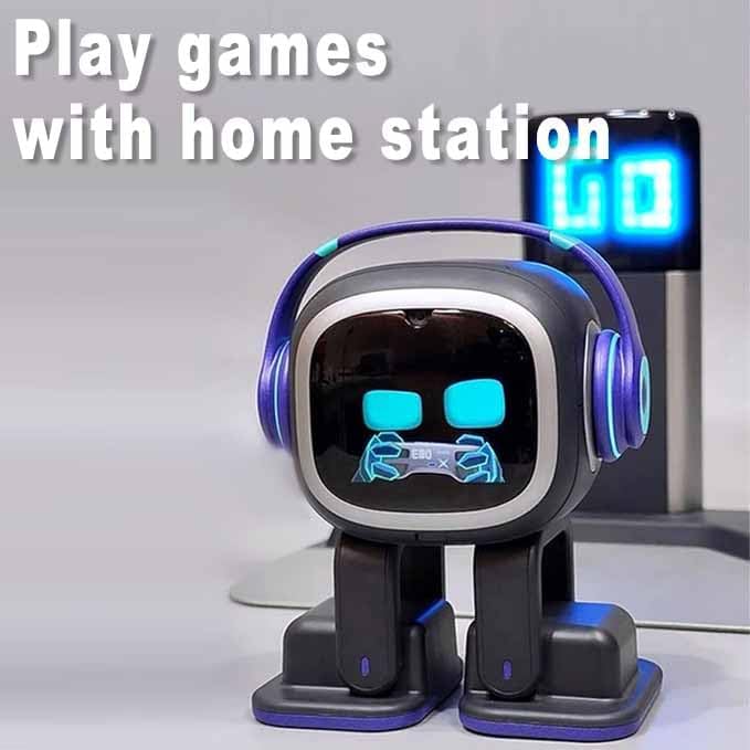 Emopet AI Robot interacting with user hand