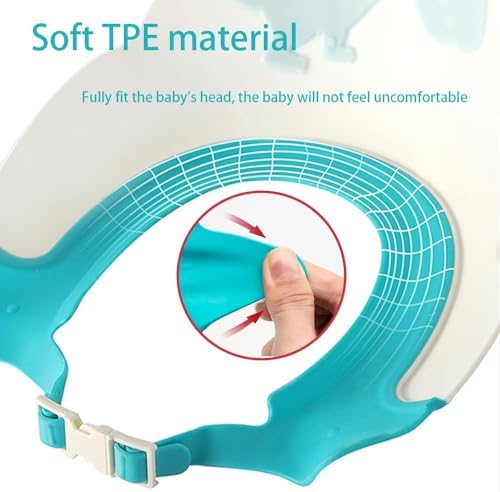 Dinosaur character baby bathing visor highlighting water resistant material