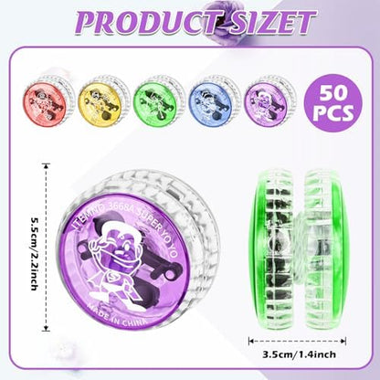 Assorted colors of YSBJKWCF responsive LED yo-yos