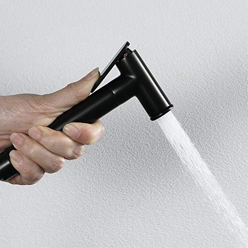 Handheld bidet sprayer with black matte finish